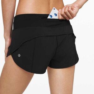 Lululemon Black Speed Up Shorts, Size 8